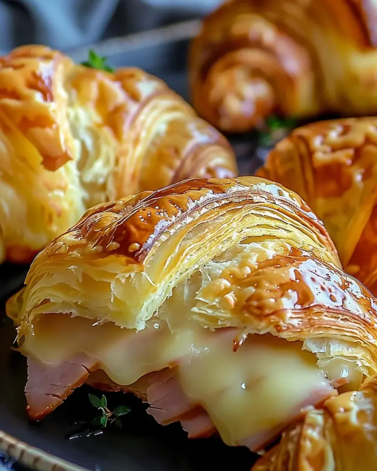 Air Fryer Ham Cheese Croissants