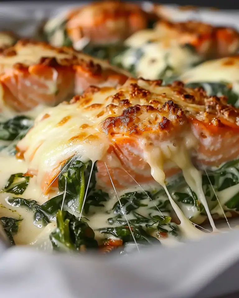 Irresistible Baked Salmon with Spinach and Mozzarella Bliss