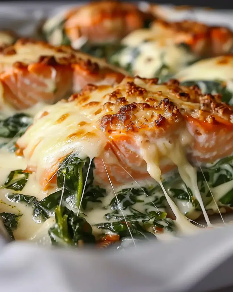 Irresistible Baked Salmon with Spinach and Mozzarella Bliss