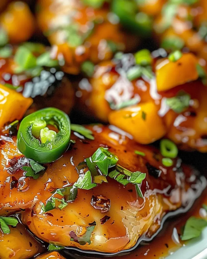 Jalapeño Peach Glazed Chicken Recipe