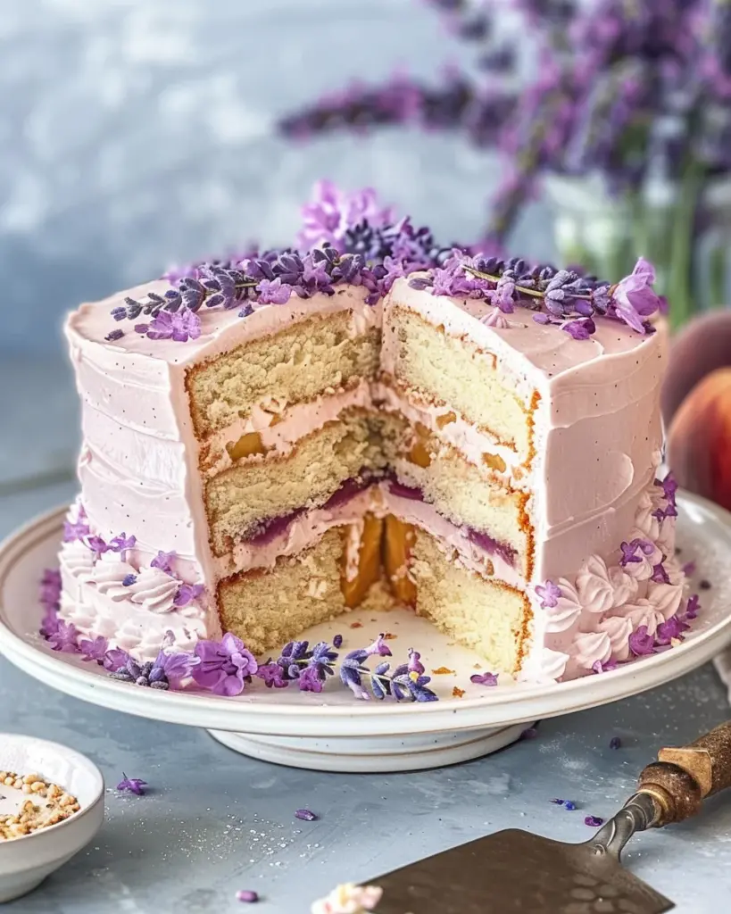 Lavender and Peach Dream Cake