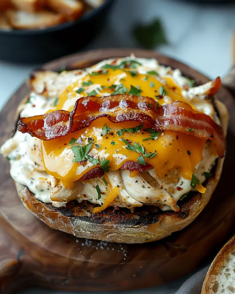 Cheesy Chicken Bacon Ranch Sandwich