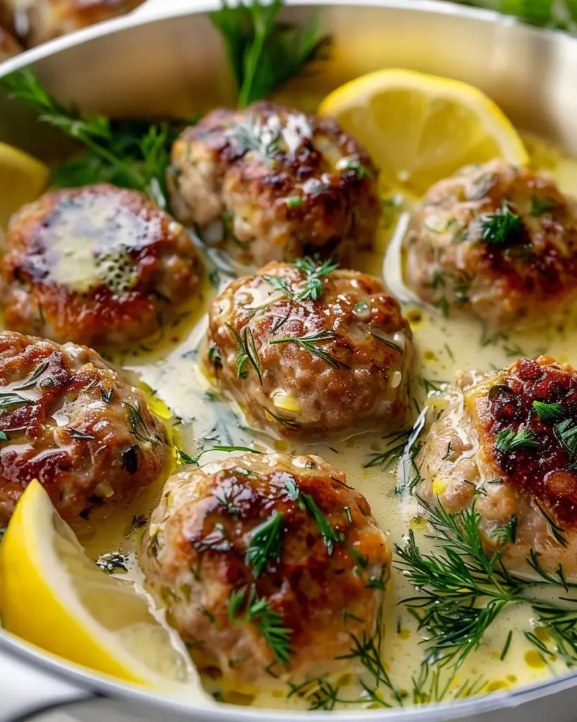 The Softest and Juiciest Greek Meatballs in Lemon Sauce