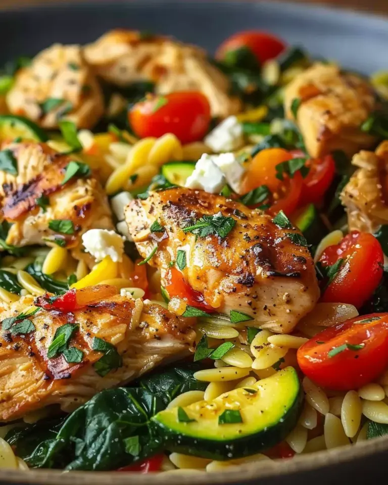 High Protein Chicken Orzo