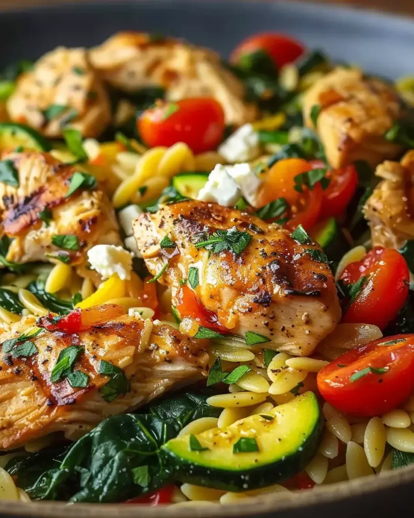 High Protein Chicken Orzo