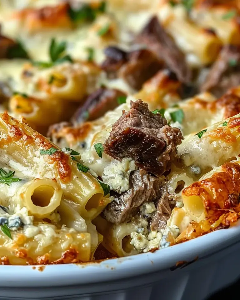 Steak & Blue Cheese Rigatoni Bake