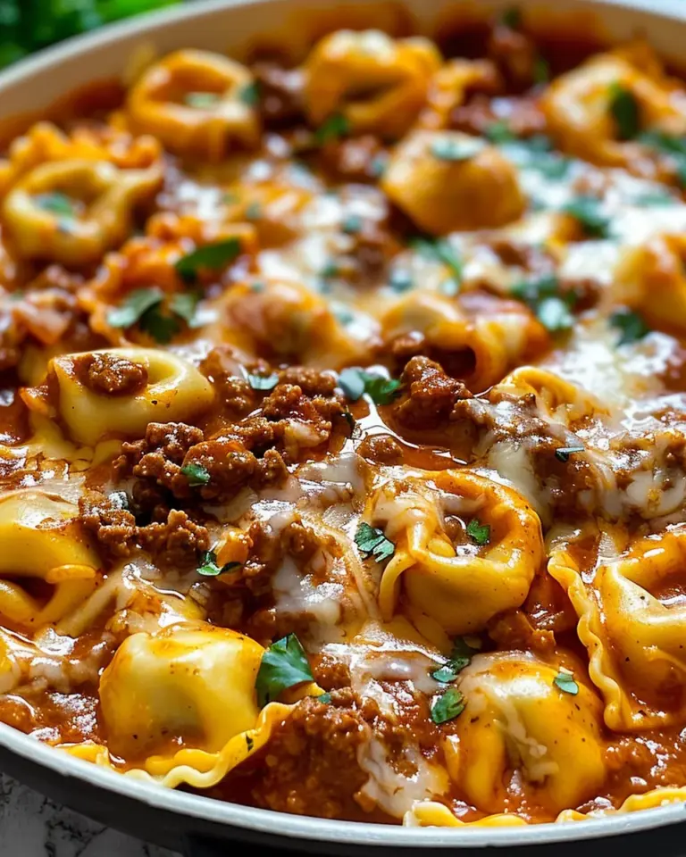 Cheesy Beef Enchilada Tortellini