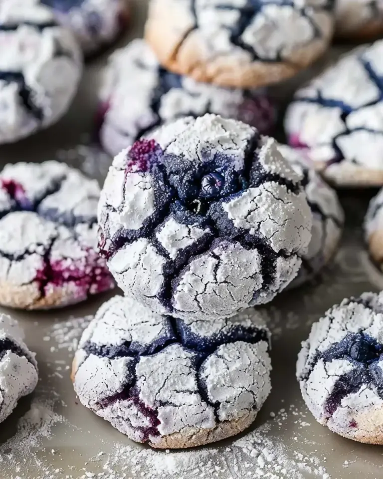 Blueberry Crinkle Cookies