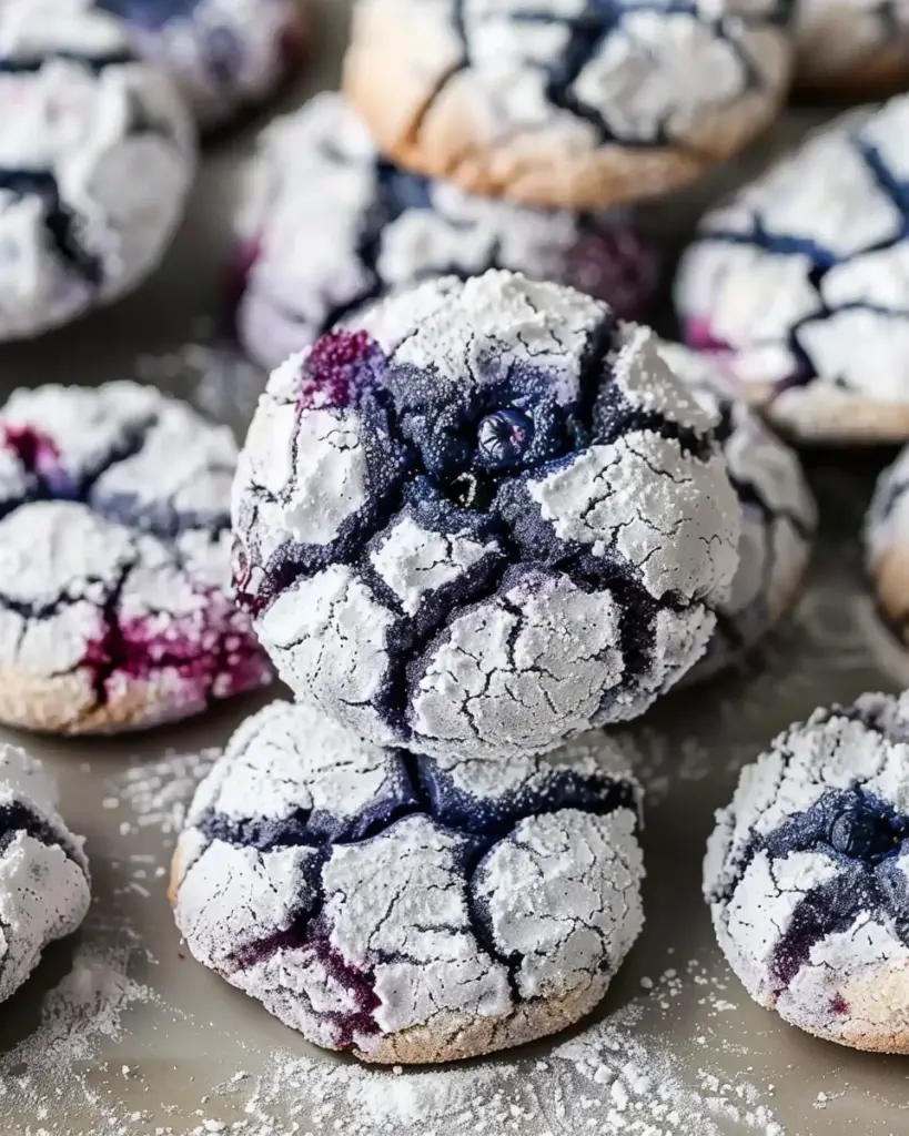 Blueberry Crinkle Cookies