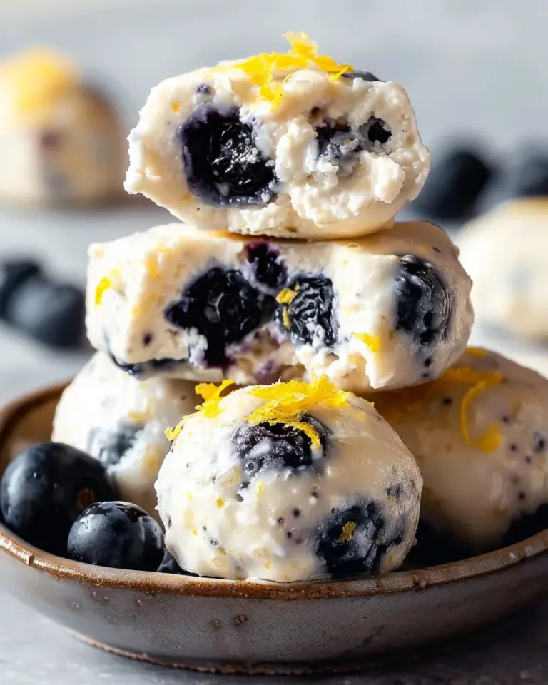 Lemon Blueberry Cottage Cheese Protein Bites