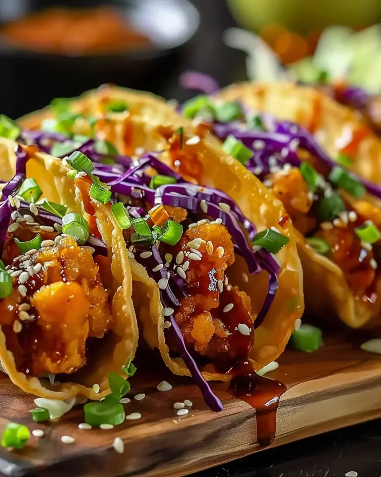 Crispy Chicken Wonton Tacos Recipe with Perfect Teriyaki Glaze
