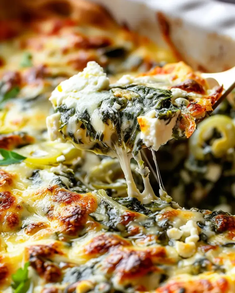 Spinach and Pepperoncini Baked Feta Dip