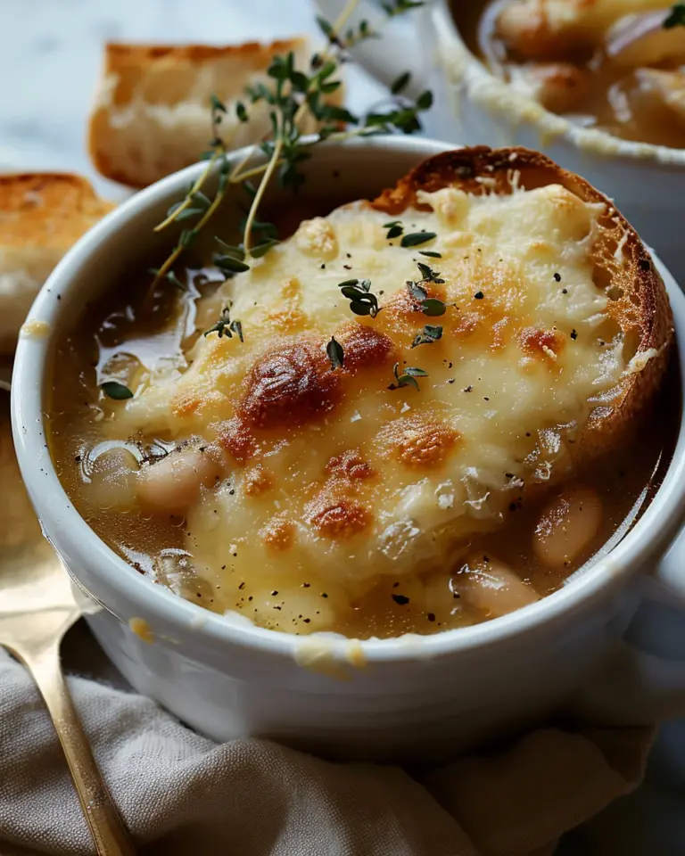 French Onion and Butter Bean Soup