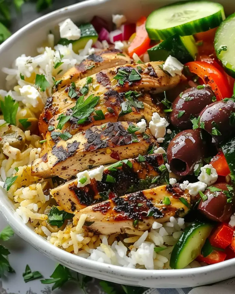 Mediterranean Chicken and Rice Bowl