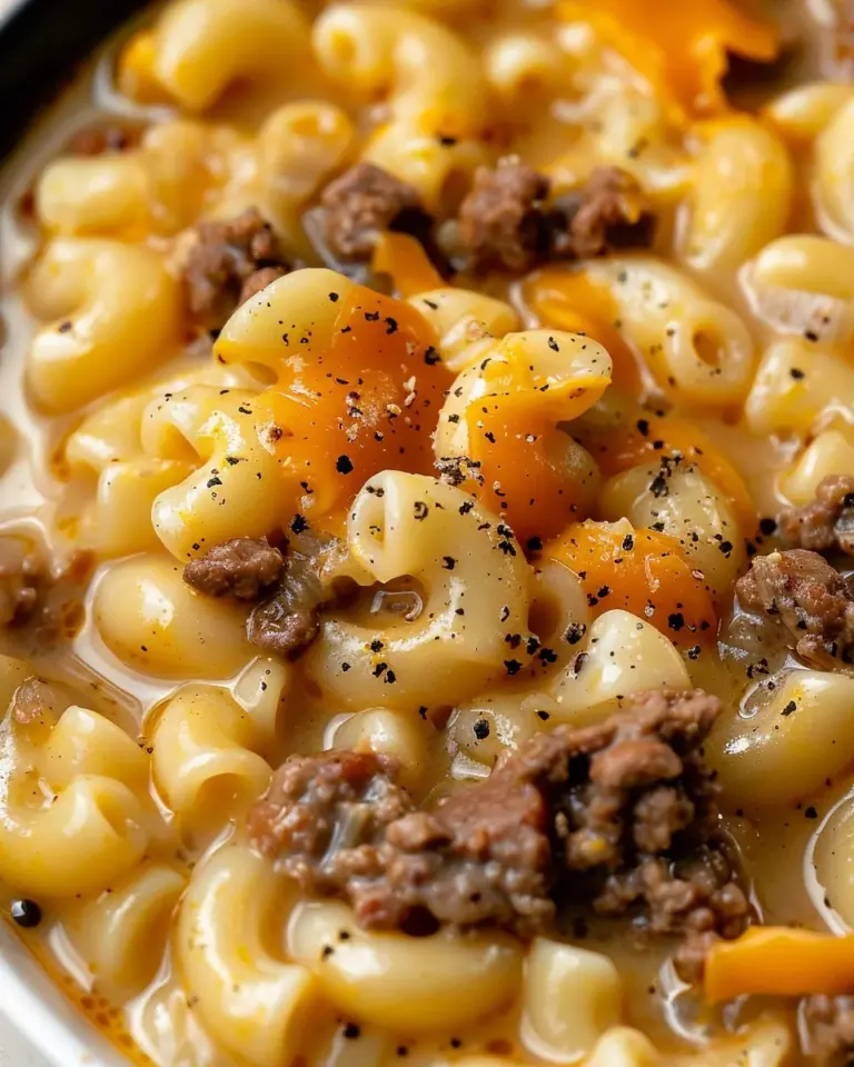 Macaroni Cheeseburger Soup