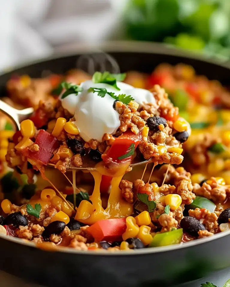 Easy Ground Turkey Taco Skillet (One-Pan Meal)