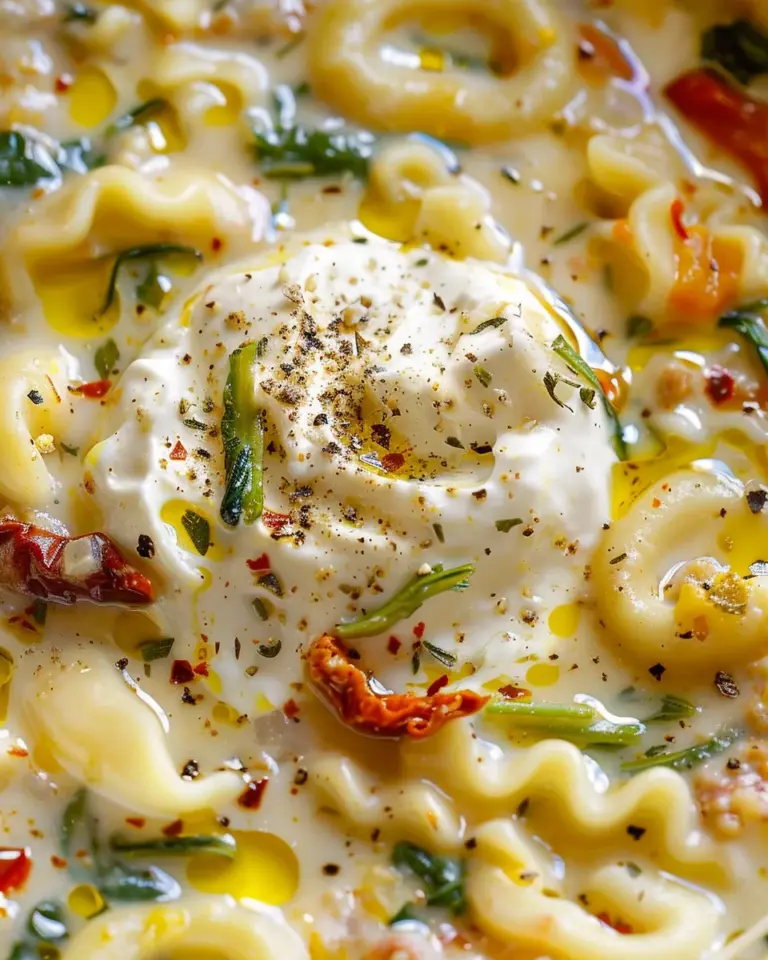 Creamy White Lasagna Soup with Veggies