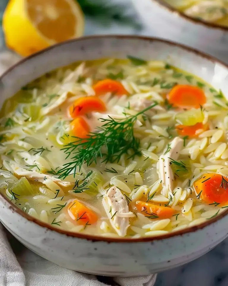 Creamy Greek Lemon Chicken Soup