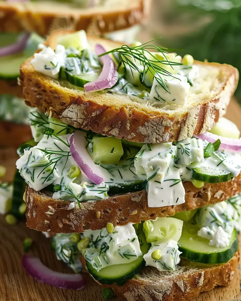 Easy Cucumber Salad Sandwiches