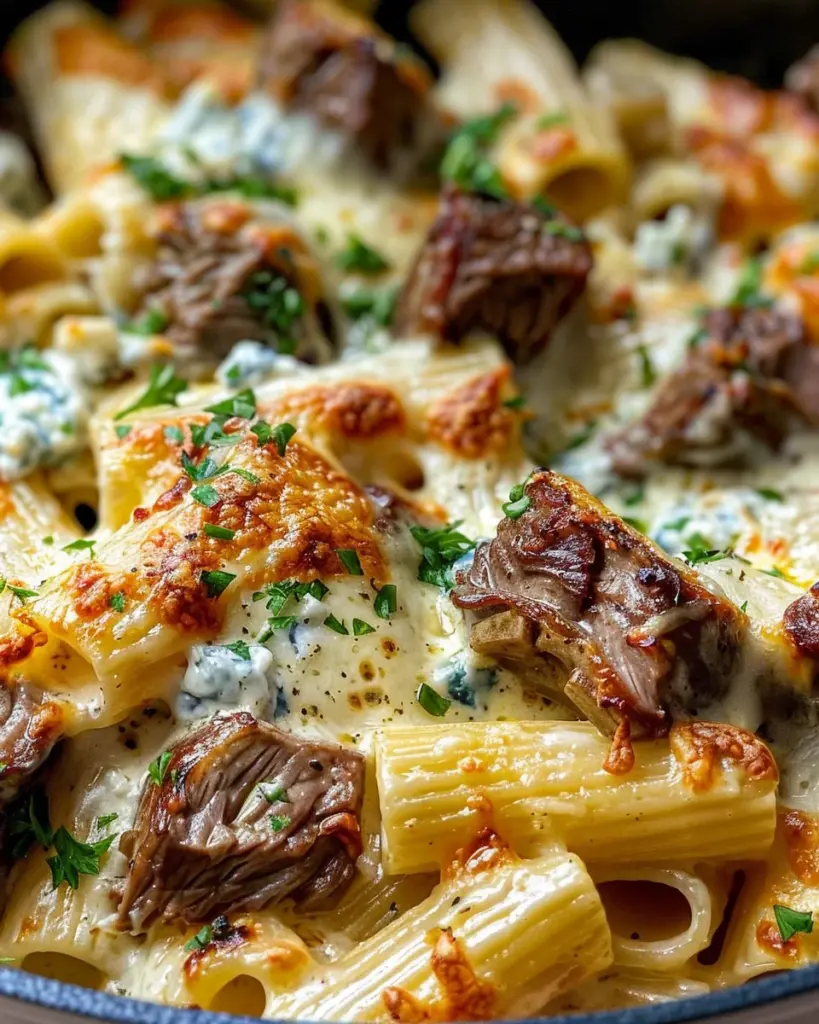 Steak & Blue Cheese Rigatoni Bake