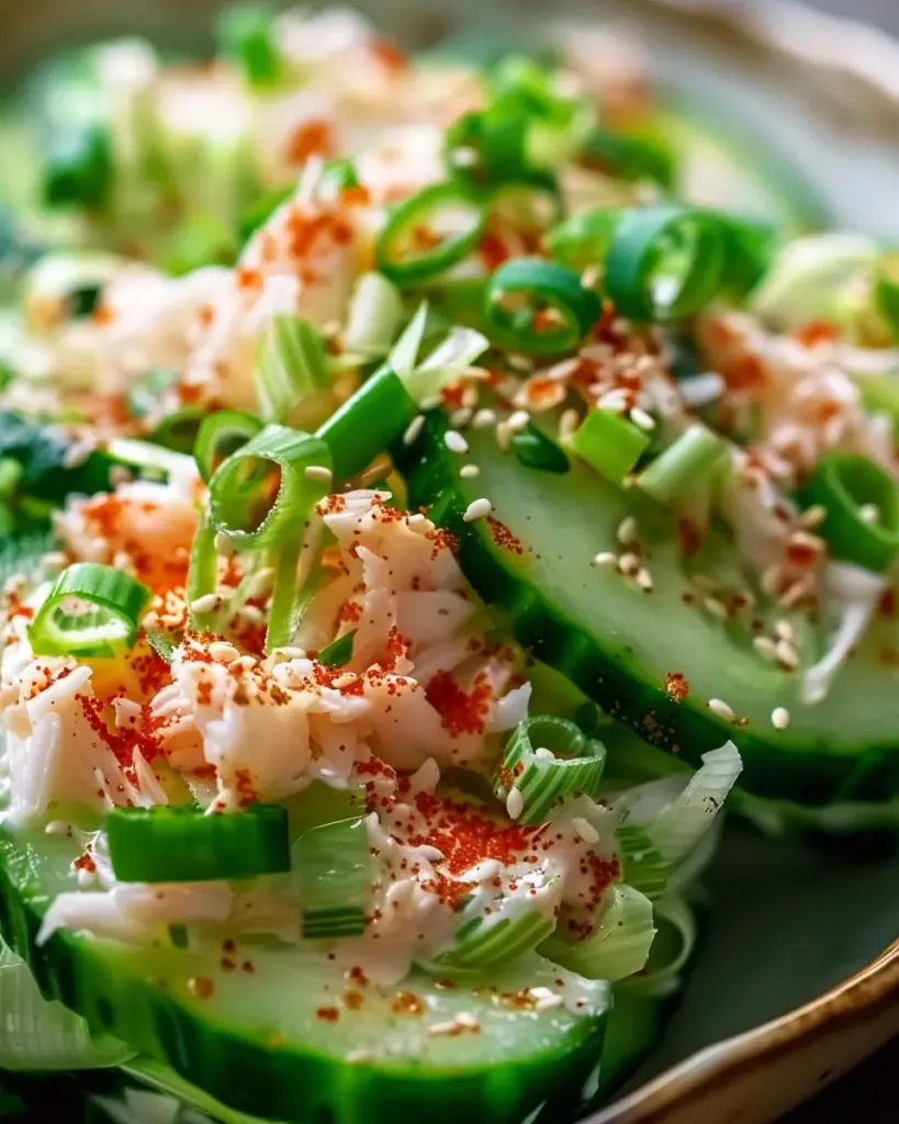 Cucumber Salad with Crab Meat Delight