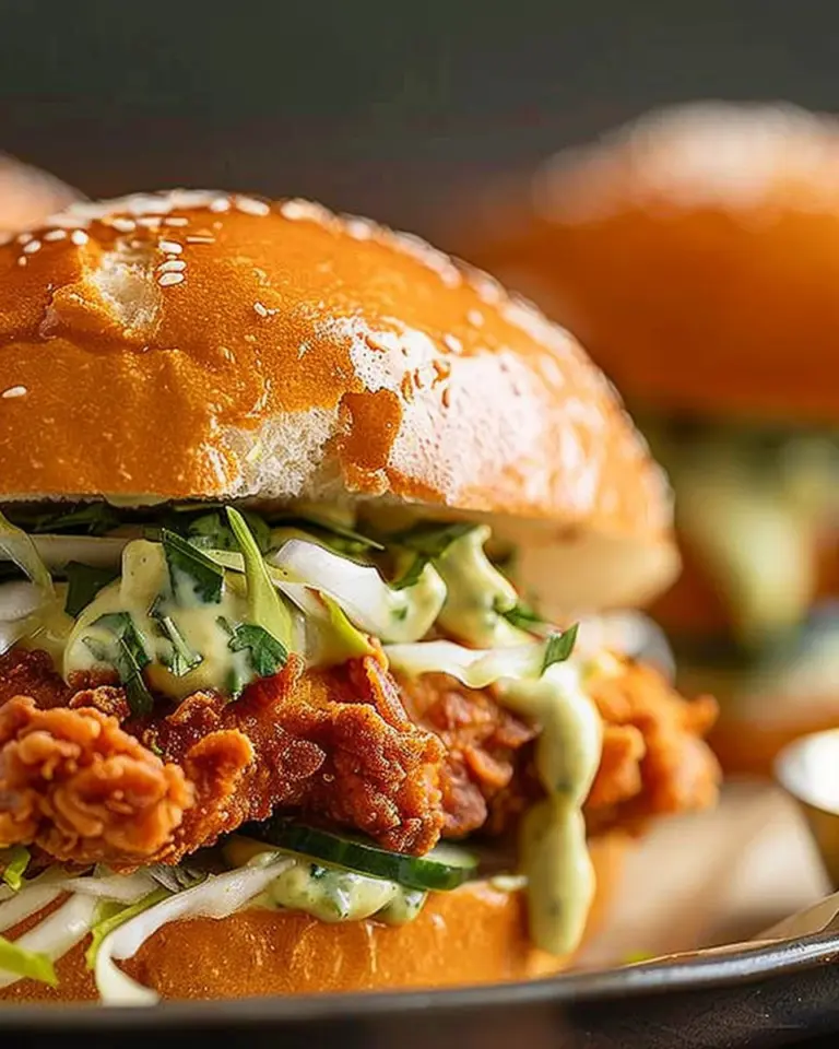 Crispy Cilantro Lime Chicken Sandwich (Air-Fried or Oven Baked)
