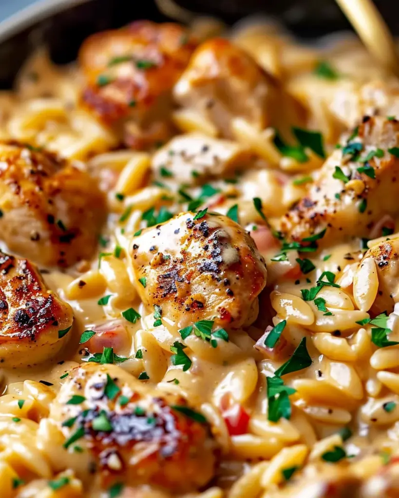 Comforting One-Pot Cajun Chicken Alfredo Orzo in Just 30 Minutes
