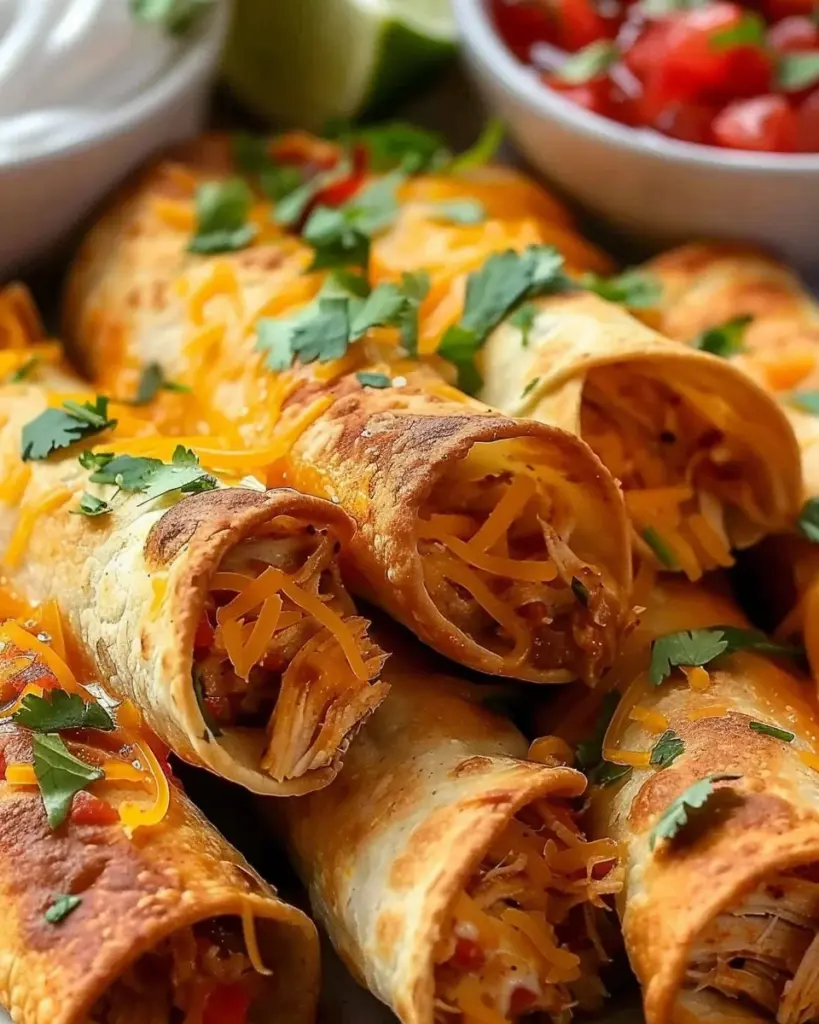 Crunchy Oven-Baked Chicken Taquitos
