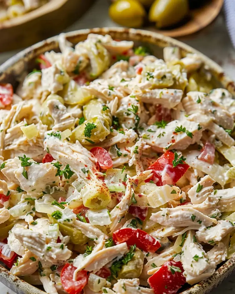 Easy High Protein Feta Chicken Salad