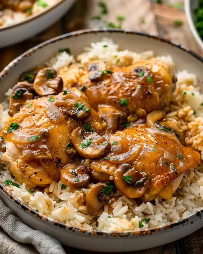 Comforting Smothered Chicken and Rice