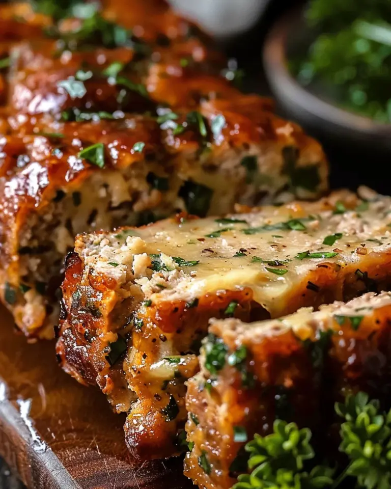 Juicy Garlic Parmesan Chicken Meatloaf: Comfort Food Delight