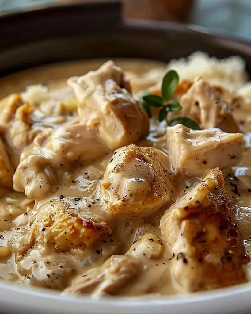 Slow Cooker Creamy Chicken & Gravy