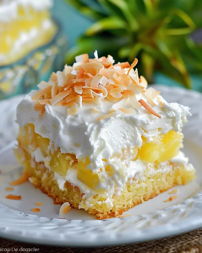 Pineapple Coconut Poke Cake