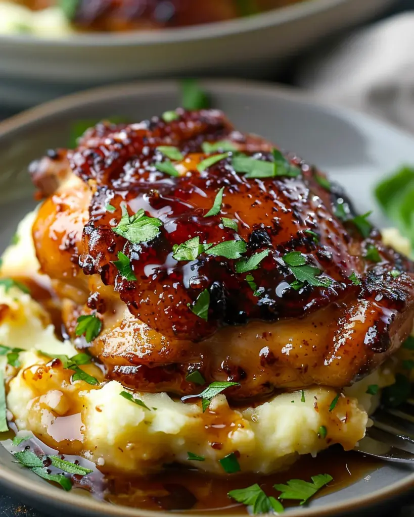 Chipotle Honey Chicken Thighs With Smoked Gouda Mashed Potatoes