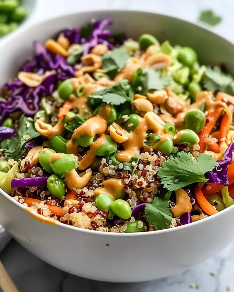 Crunchy Asian Edamame Salad with Peanut Dressing Recipe