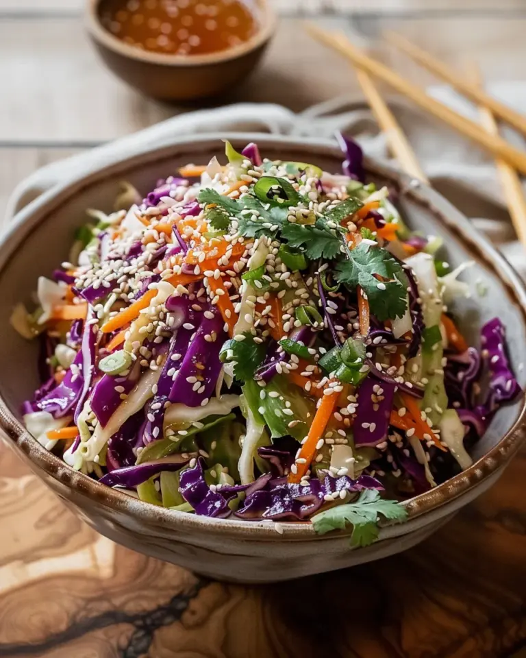 Crunchy Asian Cabbage Slaw with Addictive Sesame Dressing: A Bright, Bold, Irresistible Classic