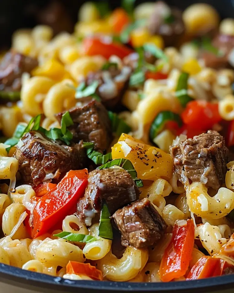 Steak & Pepper Jack Queso Mac