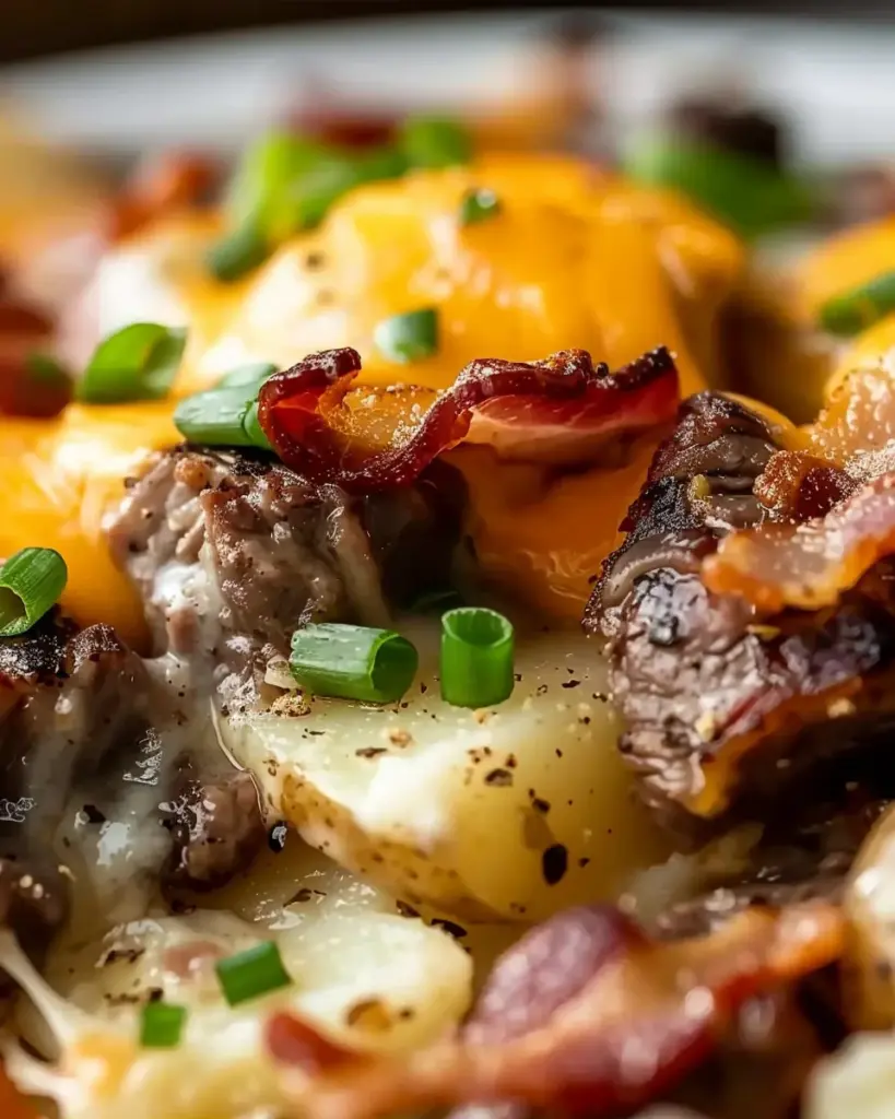 Loaded Steak and Potato Bake