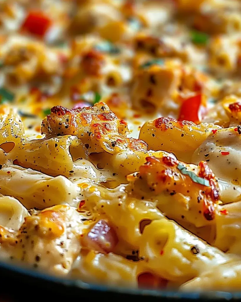 Cajun Cream Cheese Chicken Pasta Bake