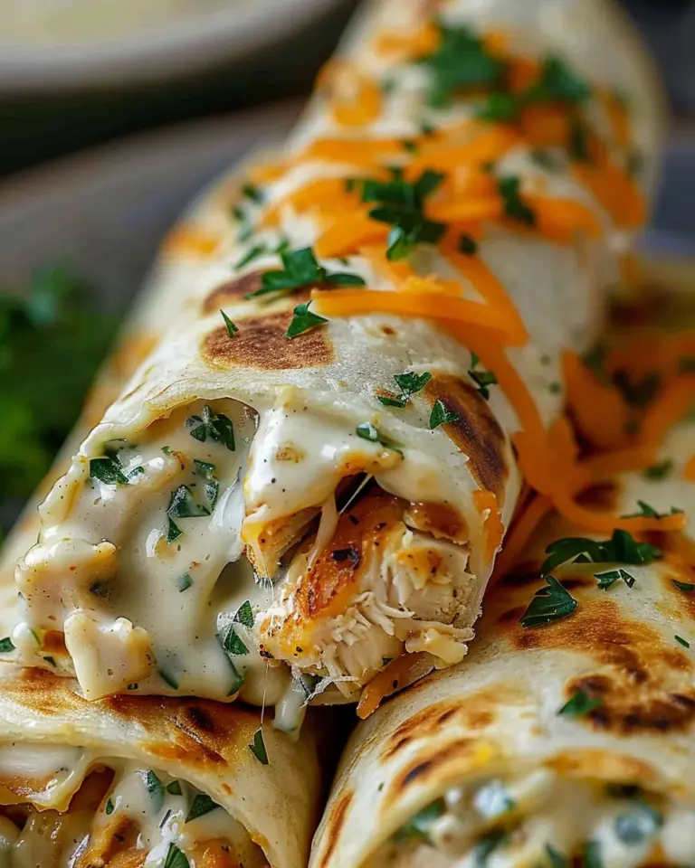 Low Carb Cheesy Garlic Chicken Wraps