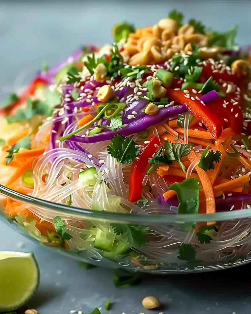Asian Noodle Salad with Ginger-Lime Dressing Recipe