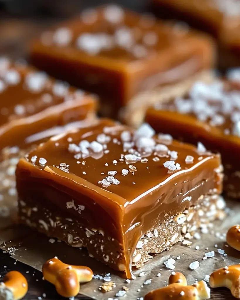 Delicious No-Bake Salted Caramel Pretzel Bars in Minutes