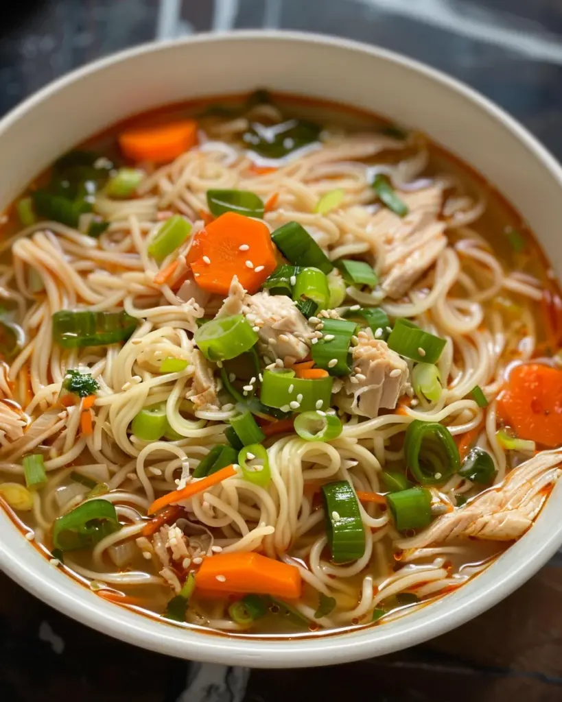 Aromatic Ginger Scallion Chicken Noodle Soup – Alrightwithme