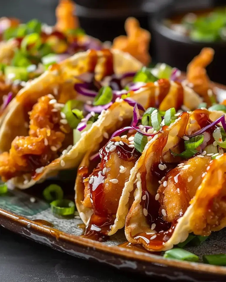 Crispy Chicken Wonton Tacos Recipe with Perfect Teriyaki Glaze