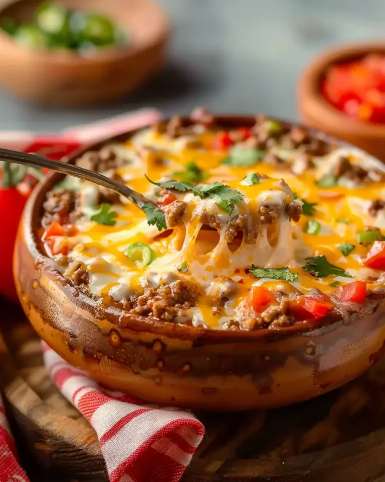 Spicy Rotel Dip with Ground Beef