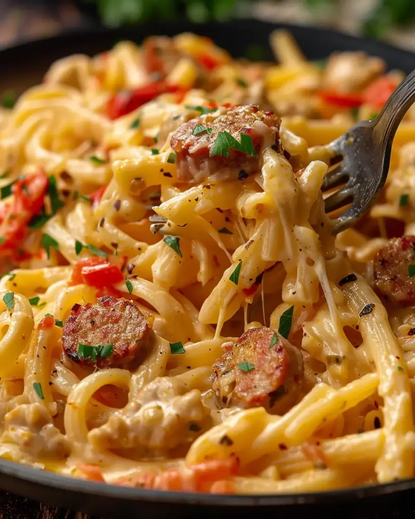 Creamy Pepper Jack Cajun Sausage Pasta