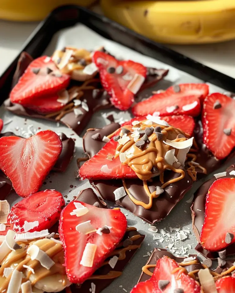 4-ingredient Strawberry Banana Bark