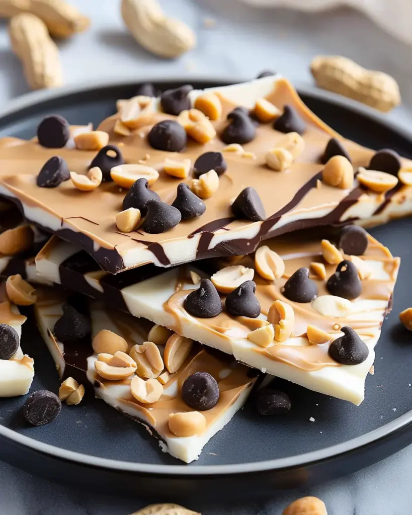 10 Minute Peanut Butter Chocolate Greek Yogurt Bark Recipe