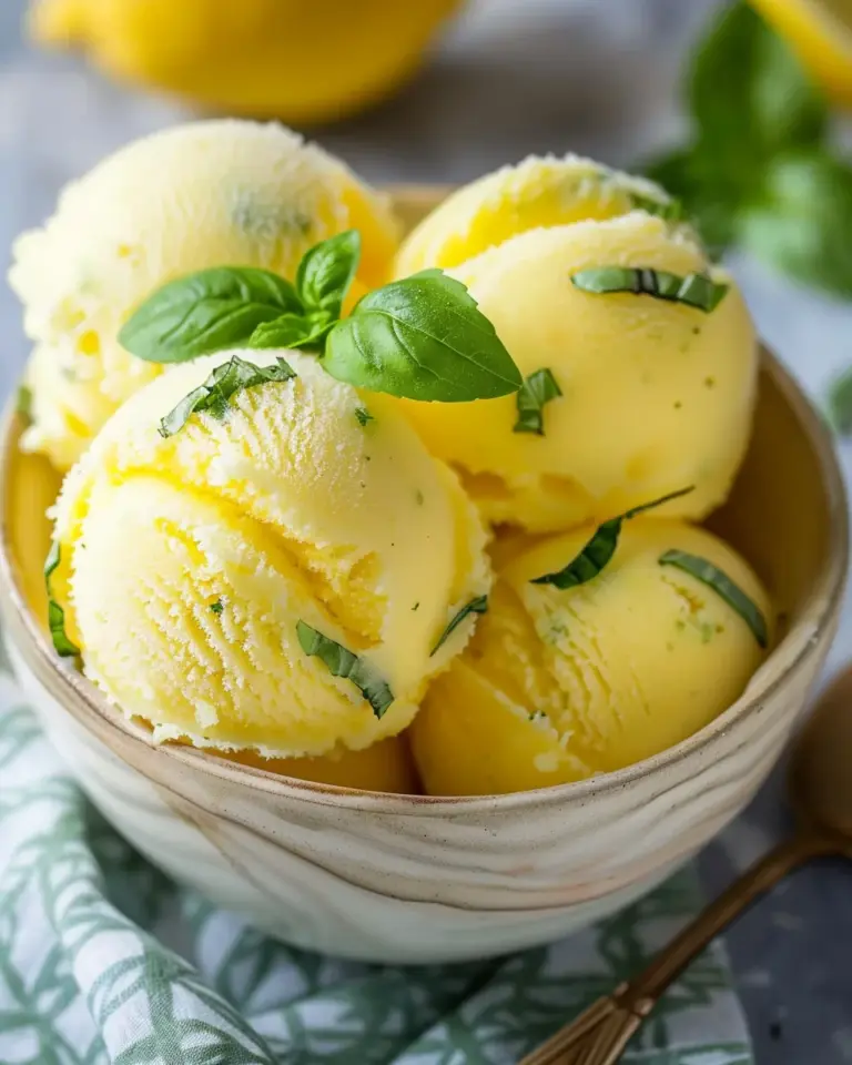 Lemon Basil Sorbet: Refreshing Summer Bliss Awaits!
