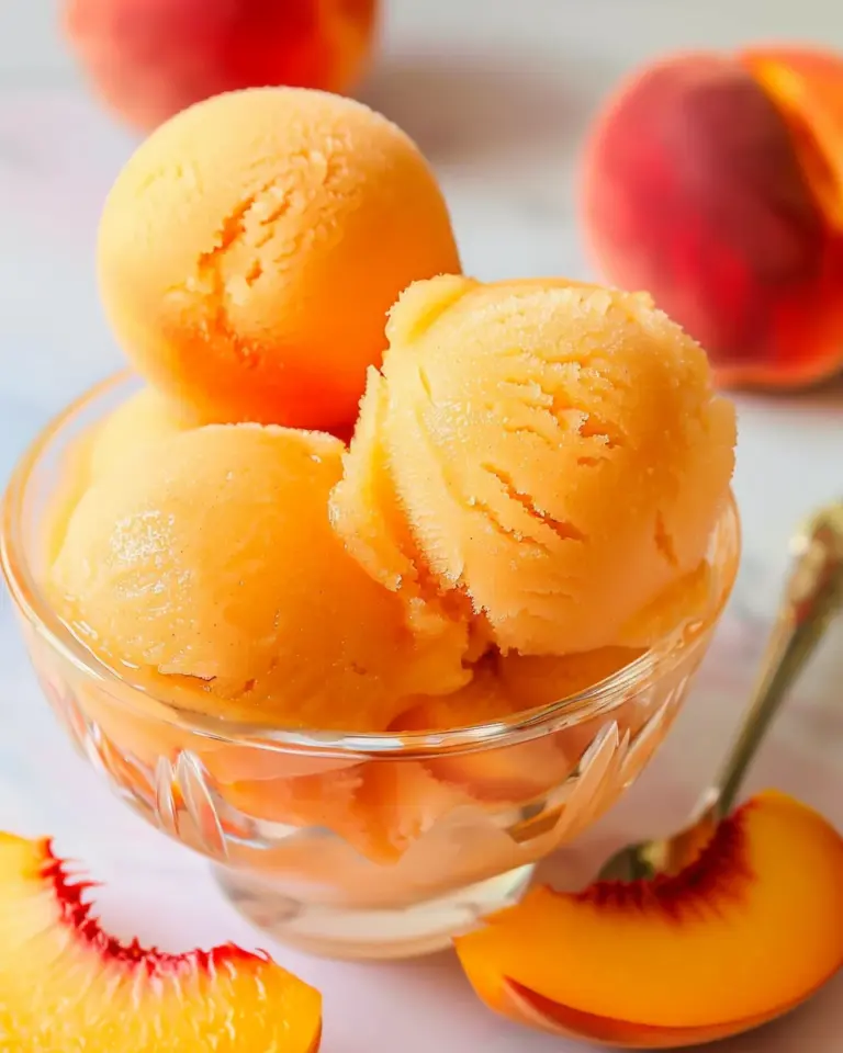 Peach Sorbet A Refreshing and Fruity Summer Treat